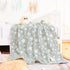 NTBAY 3 Layer Toddler Blanket, Muslin Cotton Jacquard, Lightweight Thermal Baby Blanket, 30"x40", Grey Star, Super Soft