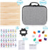 JOYOUSLIFE 4 12 Set 91 Mexican Train Numbers Dominoes with Wood Trays, Color Double Numerical Domine for Adults