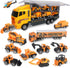 Jenilily Construction Toys Truck Die-cast Vehicle Transporter Car Set Excavator Dump Truck