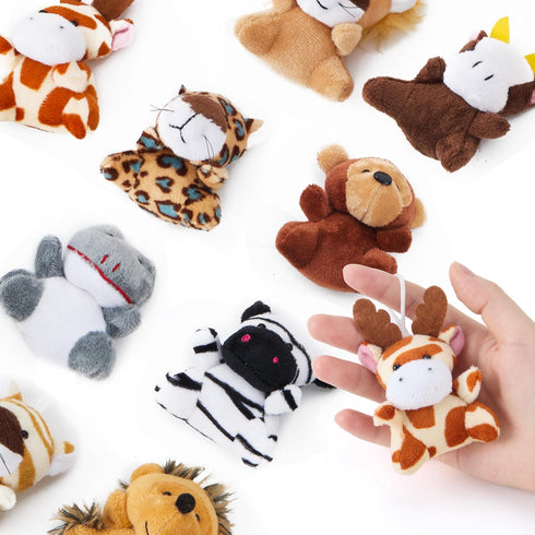 24 (24 3" JOYIN Pcs Mini Safari Animal Plush Toys Units Each), Animals Keychain Decoration for Kids, Small Stuffed