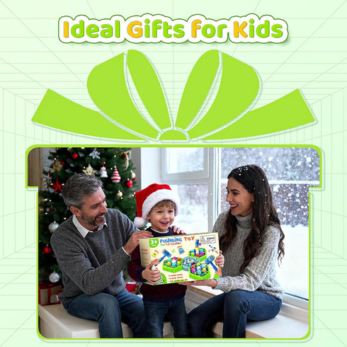 3-12 3 3 Hammers, 3 4 5 6 7+ Whack Game Mole for Toddlers, Toys for Year Old Boys Girls, Interactive Educational