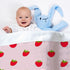 Pink Strawberry Baby Blanket, Super Soft Swaddle for Boys Girls, Cozy Receiving Blanket Stroller Throw 40" x 30"