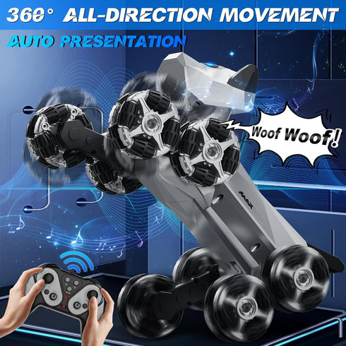 360Rotate 3-5 6-7 8-12 NQD Robot Dog Toy, Remote Control Robot Dog with Dancing & Sound FX, Remote Control Cars RC