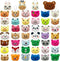 46 PCS Mini Animal Plush Toys Set - Cute Small Stuffed Toy Keychains for Party Favors and Classroom Prizes
