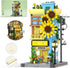 Sunflower House Building Set with LED Light, 3-Story Japanese Street View House