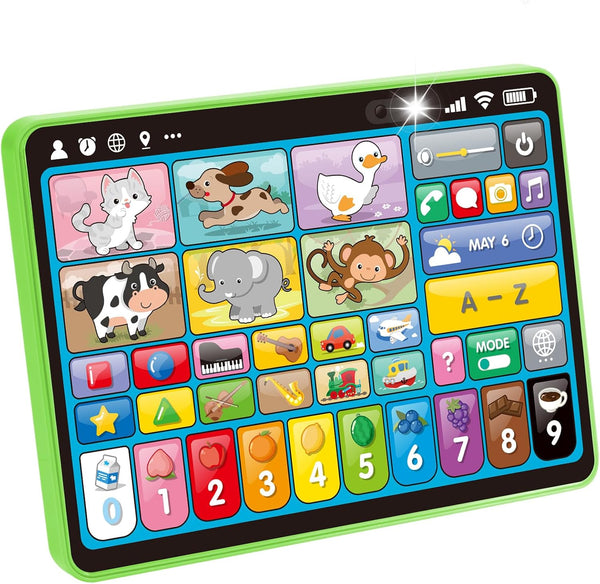 hahaland 5-Language Learning Tablet for Toddlers 1-3 New Version Educational Toy with