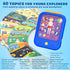 Qiaojoy 2-5 Kids Learning Tablet Educational Learning Pad for Toddlers to Learn Alphabets, Numbers, Foods, Time, Music