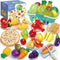YOROCANO Pretend Play Food for Kids Kitchen - 108Pc Pretend Play Kitchen Accessories,