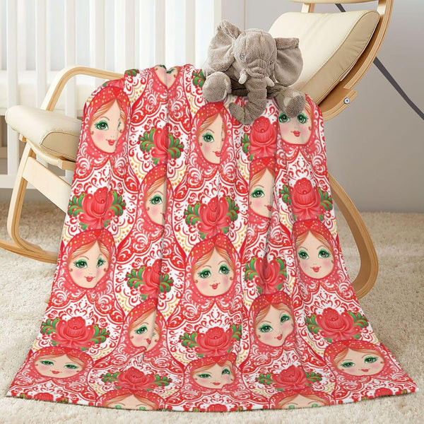 Duduho Traditional Russian Nesting Doll Baby Blanket Ultra Soft Throw Blanket All Season