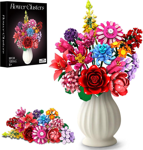 Linkowin Flower Bouquet Building Set, Flowers Building Block Toy for Mother's Day 14