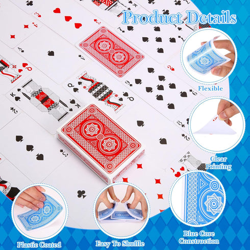 Zubebe 48 Pack Playing Cards Bulk Deck of Cards, 2.25 Inch x 3.5 Inch Poker Size Standard Index