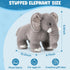 SnugBibble Elephant Plush Stuffed Animal with Multiple Realistic Sounds Soft Cuddly Toy for Kids & Adults Fun Gift