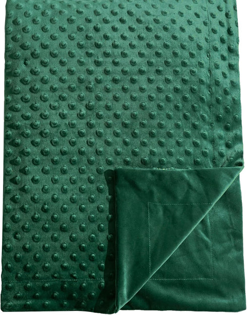 david's kids Minky Baby Blanket, Soft Lightweight Micro Fleece, Double Layer, Dotted Backing, 30x40 Inches, Emerald