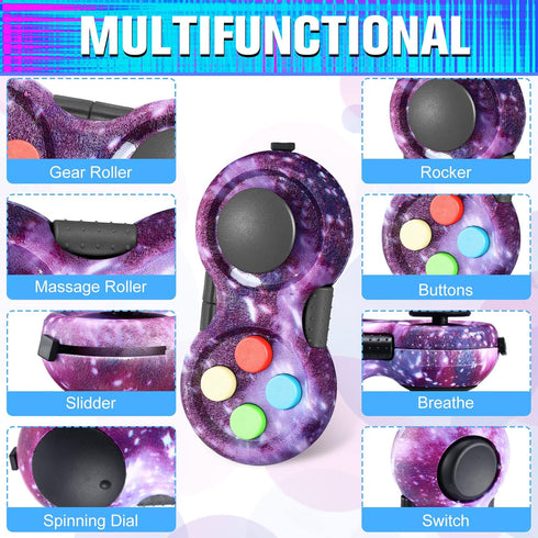 12 Packs Civaner Pcs Fidgets Controller Toys Fidgets Clicker Pad Toys Game Retro Classic Handheld Fun Pad Sensory