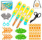 SpringFlower Cardboard Cutter for Kids, 129 PCS Cardboard Tools for Kids, STEM