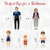 Family Dollhouse People - 5 Poseable Action Figures for Dollhouse, Including Mom, Dad, Sister, Brother