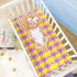SyXIOP 28" 52" Houndstooth Purple Yellow Cooling Baby Crib Mattress Topper x Ultra Soft Bed pad for Kids, Adult