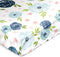 Sweet Jojo Designs Blush Pink Blue Boho Floral Girl Baby Satin Fitted