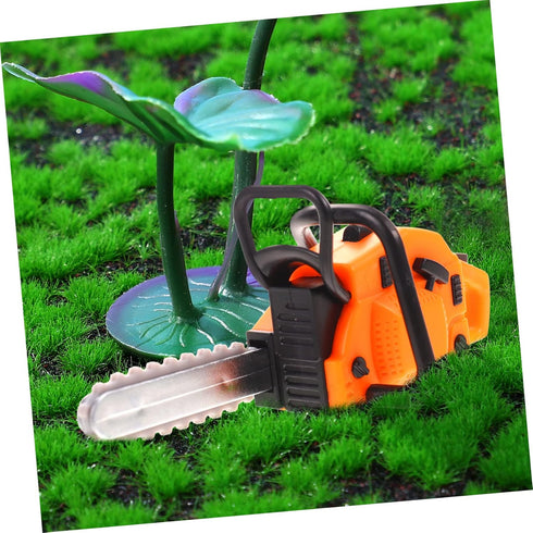 2pcs Dollhouse Chainsaw Mini Toys, Plastic Outdoor Playsets, Tiny Chainsaw Model