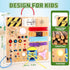 23-in-1 1-3, Montessori Busy Board with LED Lights Educational Wooden Activity Toy for Toddlers Ages Travel Sensory