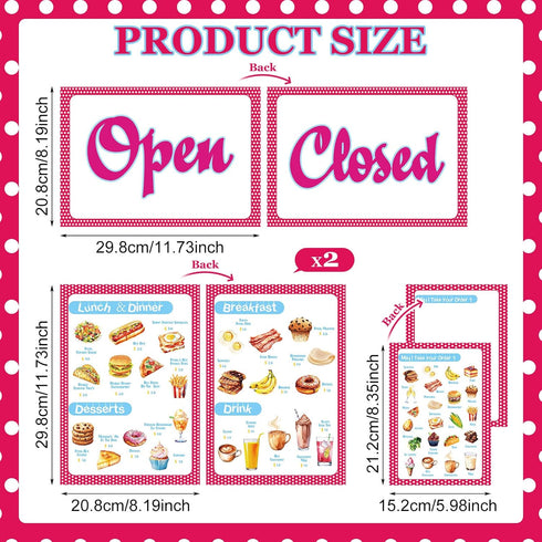 6 Set Yinkin Pcs Pretend Restaurant Menu for Kids Restaurant Order Pads Erasable Pen Food Diner Play for Kids Toddler