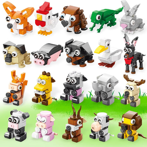 TENYEAH 20 Pack Party Favors Building Set for Adult, Mini Animals Building Block