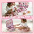Set 3-6, 15-Piece Set Floral Tea Party for Little Girls Ages Pretend Play Kitchen Toys with Teapot, Cups, Plates