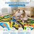 Cavorel 3x5 Ft,0.4 Inch Kids Road Rug Thick Soft Car Track Rug with Non-Slip Backing,Dinosaur Road Map Mat for Kids