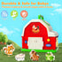 1 2 3 1-3, 12-18 Montessori Toddler Toys for Year Old Boys Girls, Musical Farm Animals Barn Toy with Sound & Light