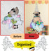 Stuffed Animal Storage White Hammock, Drop Shape Ceiling Hanging Net for Toys or Clothes Holder, Kid Room Organization
