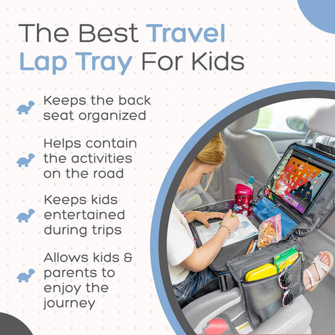 BE Family Travel Kids Car Seat Tray, Car Accessories for Children, Multipurpose Snack Tray for Engaging Activities
