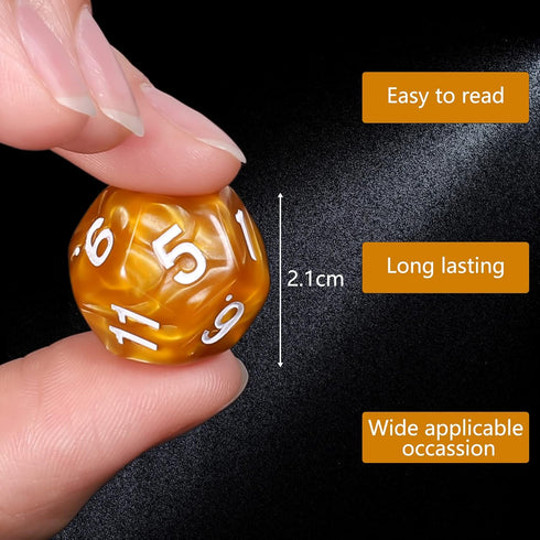 (100pcs) (D12 10 colors-100 CiaraQ DND Polyhedral Dice with A Dice Bag Compatible with Dungeons and Dragons DND RPG MTG