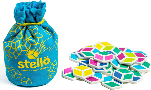 Mobi Stello Color Matching Game, Family Friendly Tile Matching Game for Ages 5 and Up, 48 Colorful Plastic Tiles