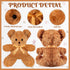12 11.8 Inch(Brown) Jenaai Pieces Stuffed Animals Stuffed Bear with Bow Soft Party Gift Bears for Shower Centerpieces