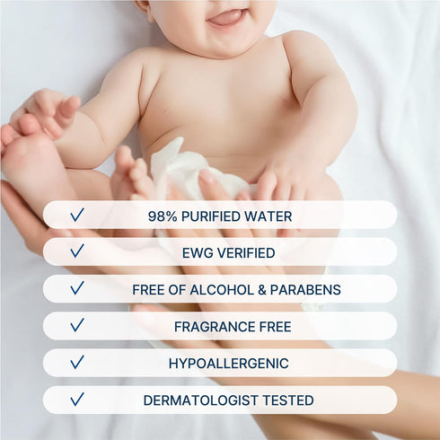 #1 100% 99% 560 Count (8 Packs) BEBESUP- Koreas Signature Eco Baby Wipes- Plant-Based Drinkable Water-Based Unscented