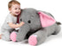 32" Big Elephant Stuffed Animal, Giant Grey Elephant Plush Toy Huge Size