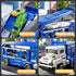 GOGIHCCH 3-in-1 2-4 12 3-5 4-8(Blue) Kids Carrier Truck Toy Car Tracks for Toddlers Years Old with Racing Cars Toys