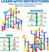 JOYIN 150Pcs Glowing Marble Run - Construction Building Blocks Toys with 5 Glow in The Dark Glass Marbles