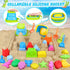 Set Set, 3-12 RACPNEL Collapsible Beach Toys for Kids Toddlers, Travel Beach Sand Castle Kits with Mesh Bag & Molds