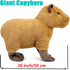 Giant Capybara Plush - Realistic 20” Stuffed Animal, Lifelike Weighted Toys for Kids