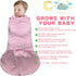 Swaddle,3-Way Blanket,2 Pack 2.0 0-3 BSTOPPT Fleece Newborn Sleep Sack Baby Adjustable Wearable Fleece Swaddling