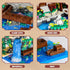 Set 14+ (3320 NEWABWN Cherry Blossom Tree Building with Lighting, Architecture of Peach Blossom Micro Building Blocks