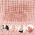 Looxii 100% Cotton Muslin Burp Cloths Large 20''x10'' Extra Soft and Absorbent 6 Pack for Boys and Girls Shell Pink