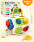 Vanmor Busy Cube for Toddlers, Montessori Sensory Activities Busy Board, 10 in 1 Fidget Cube Baby Gifts