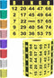 250 Bingo Game Cards, Yellow (8 Color Selection), 4” x 3.5”, Customizable Book for Events, Single or Multi Use