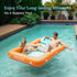 Inflatable Tanning Pool for Adults, Tanning Pool with Pillow Lounger Float and Cup Holders, Orange X-Large for Backyard