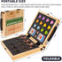 Silkchio 21" 11 60 Large Horse Race Board Game - Solid Wood Horse Racing Game with Metal Horses, Poker Chips, Dice