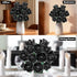 XGSHJ Set 12 Pack Black Rose Bouquet Building for Girls & Boys - Botanical Collection Gift for Easter Basket Artificial