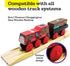 1 Set Sets Series - Wooden Train with Cargo - Compatible with All Wooden Train - (T.N. Theresa)