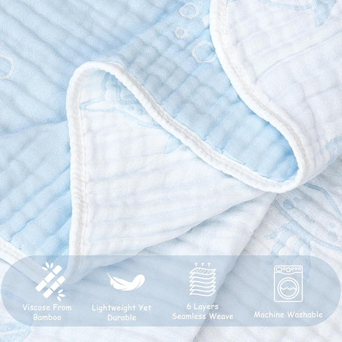 43 43 Inch BOPRIO Muslin Baby Blanket Ultra Soft and Lightweight Versatile Swaddle and Bed Blanket for Baby Toddler